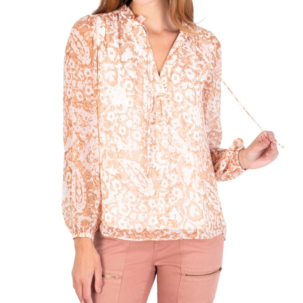 Joie Limited Edition Ladies
Peasant Top Brushed Clay Print